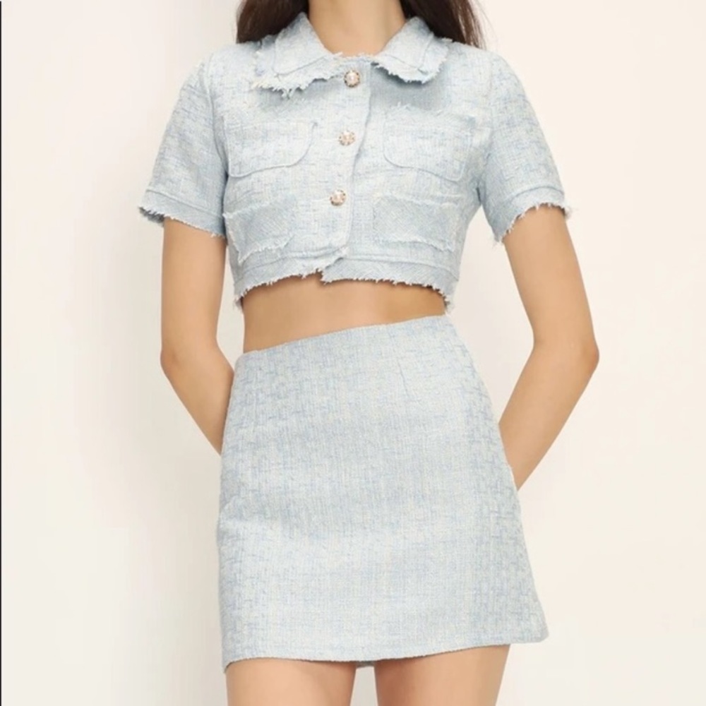 Storets Blue Tweed Set